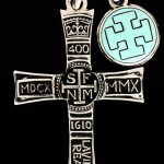 SF 400 Cross #1, Cruz de Turquesa Pendant
